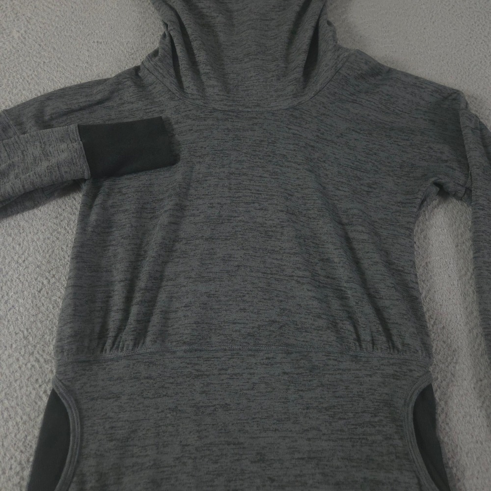 Athleta Sweatshirt Womens S Gray Batwing & Robin Cowl Neck Space Dye Pullover